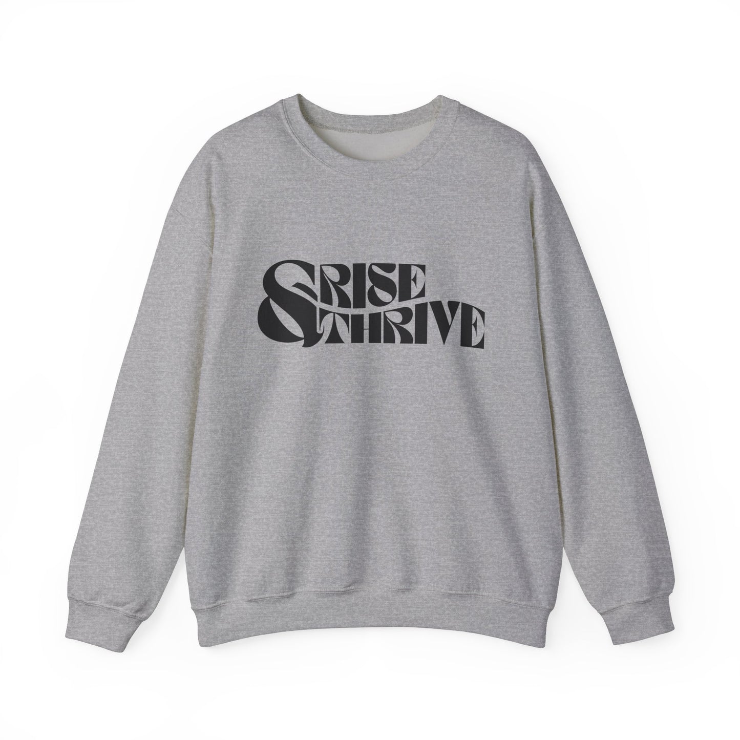 Rise & Thrive Heavy Blend™ Crewneck Sweatshirt - Cozy Motivational Apparel
