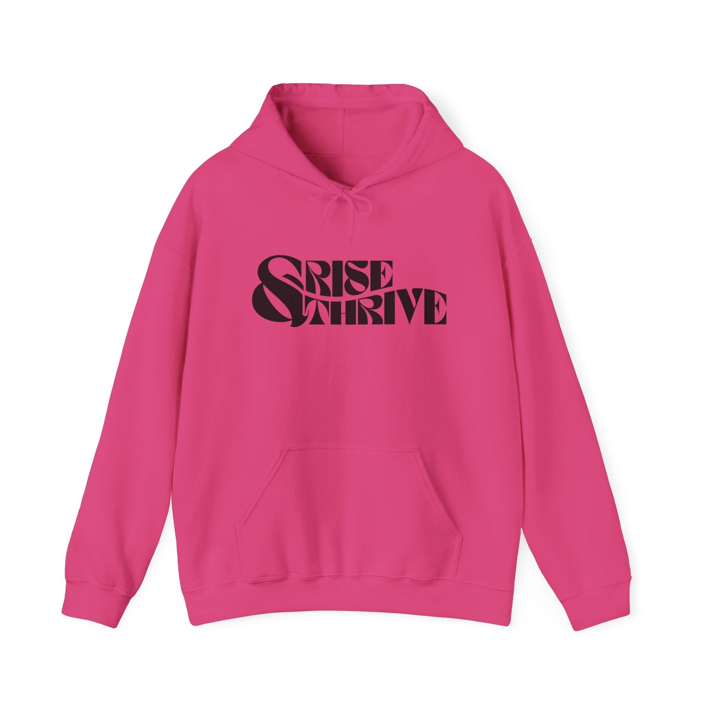 Rise & Thrive Heavy Blend Hoodie - Inspirational Statement Sweatshirt