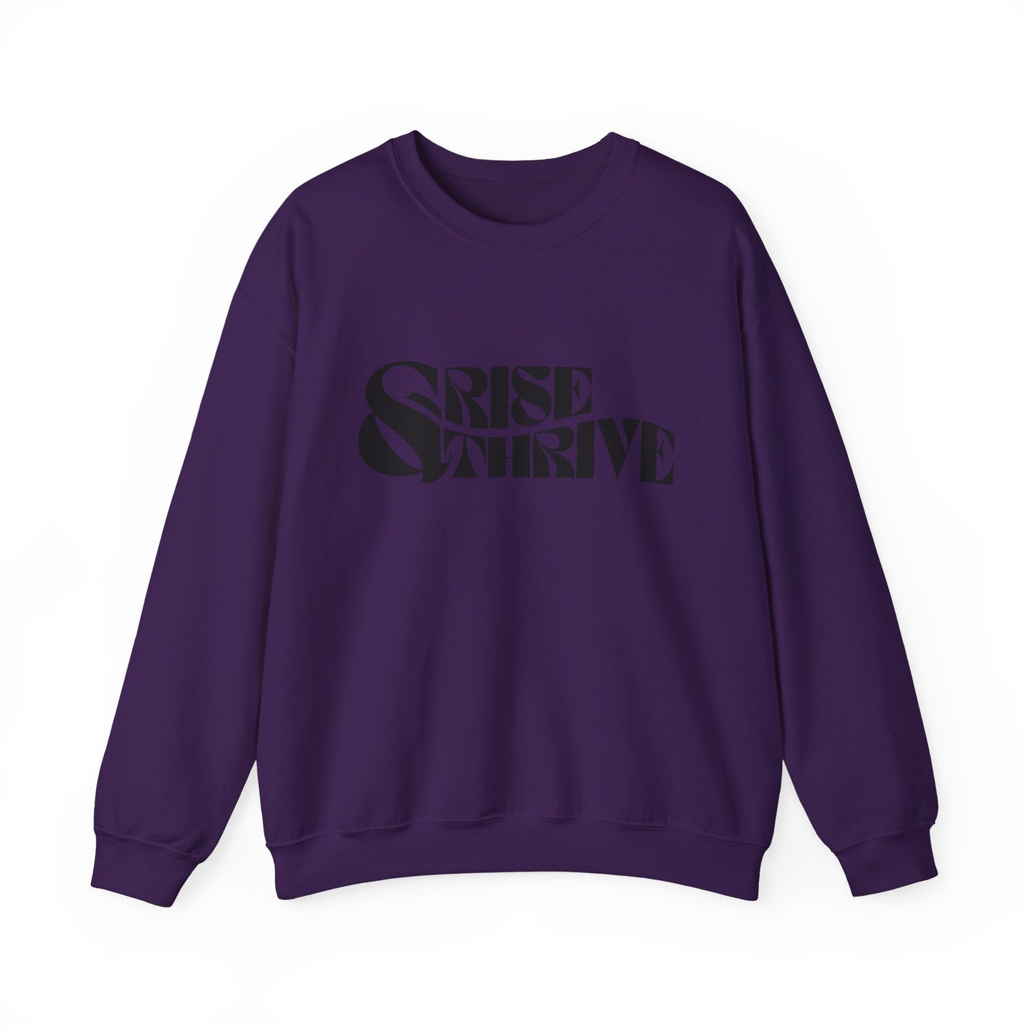 Rise & Thrive Heavy Blend™ Crewneck Sweatshirt - Cozy Motivational Apparel