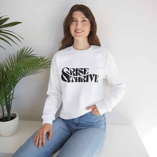 Rise & Thrive Heavy Blend™ Crewneck Sweatshirt - Cozy Motivational Apparel