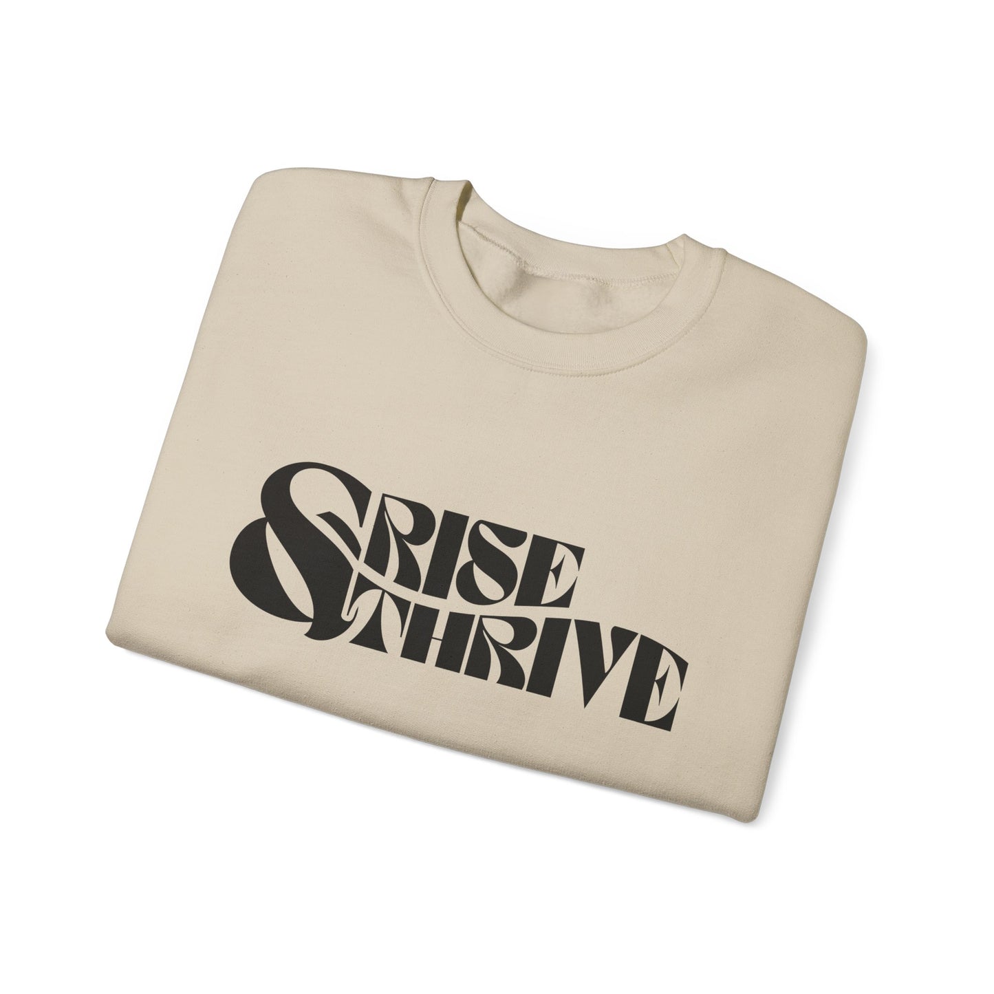 Rise & Thrive Heavy Blend™ Crewneck Sweatshirt - Cozy Motivational Apparel