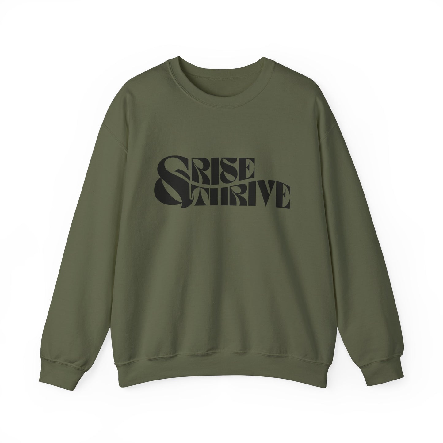 Rise & Thrive Heavy Blend™ Crewneck Sweatshirt - Cozy Motivational Apparel