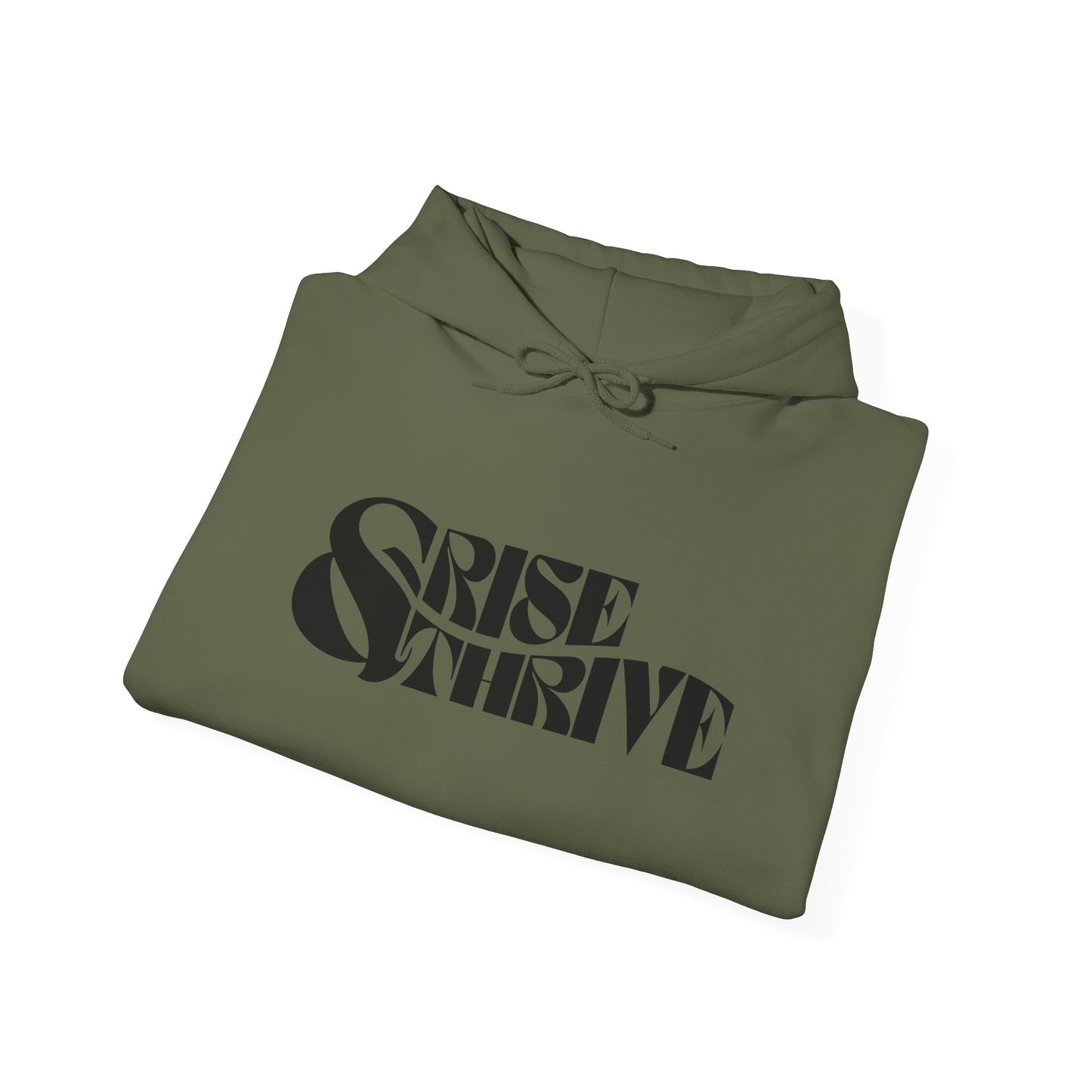 Rise & Thrive Heavy Blend Hoodie - Inspirational Statement Sweatshirt