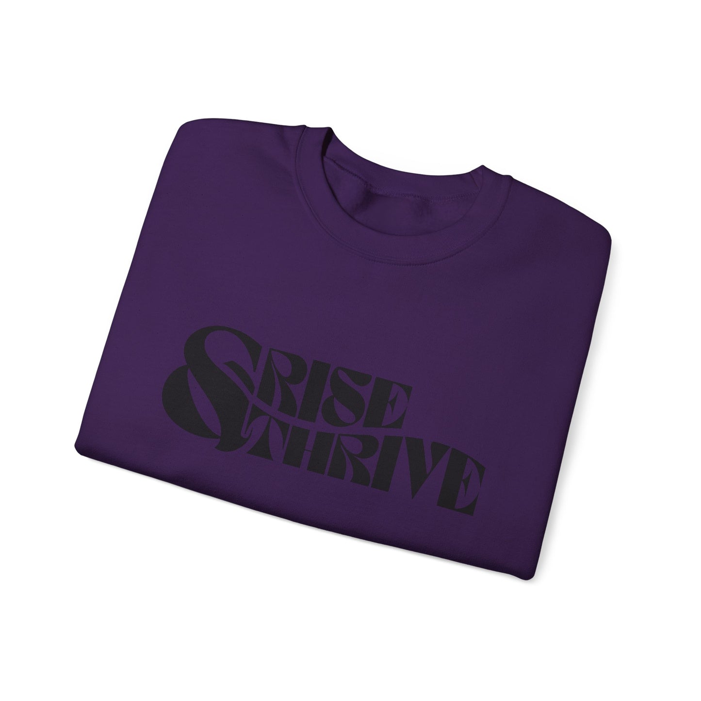 Rise & Thrive Heavy Blend™ Crewneck Sweatshirt - Cozy Motivational Apparel