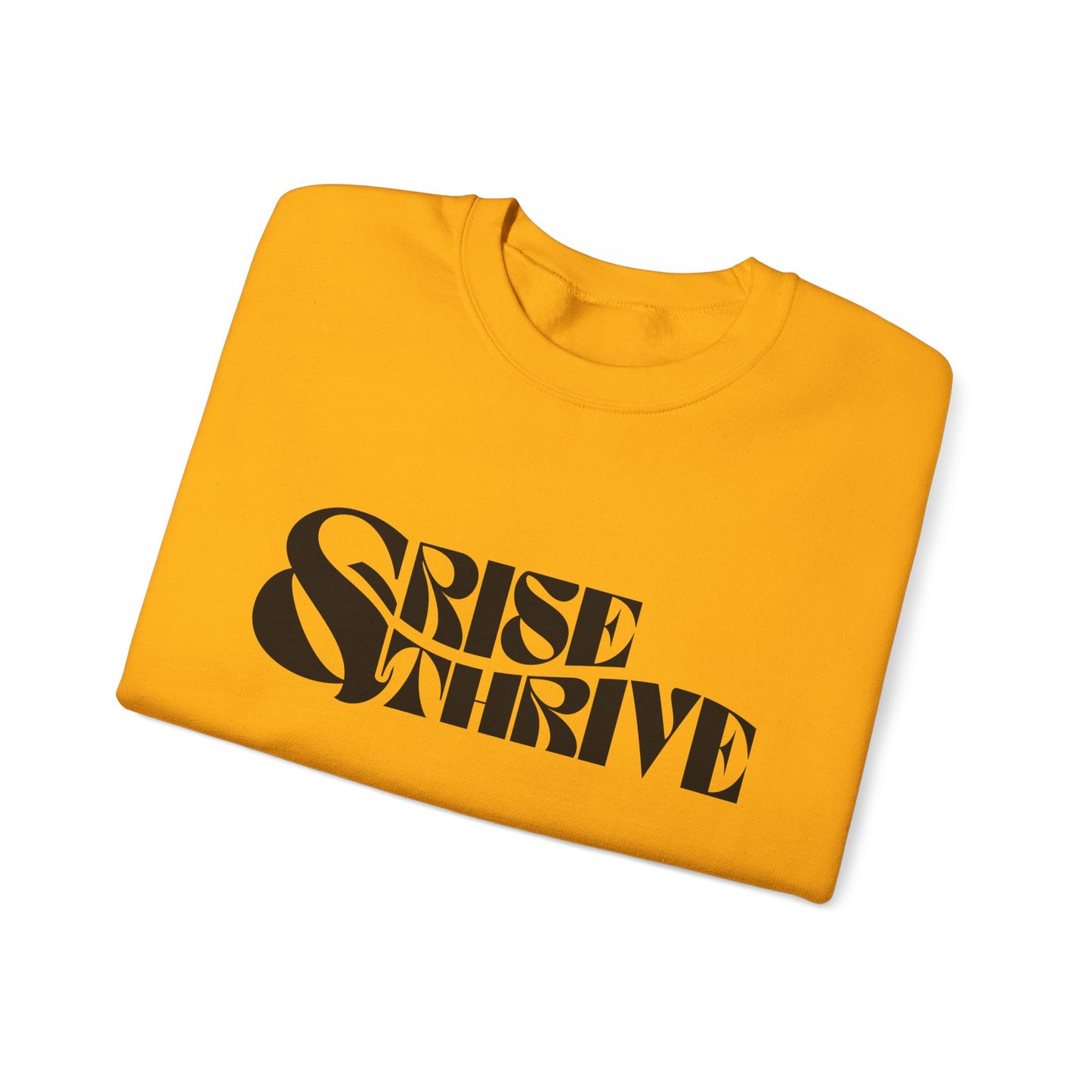 Rise & Thrive Heavy Blend™ Crewneck Sweatshirt - Cozy Motivational Apparel