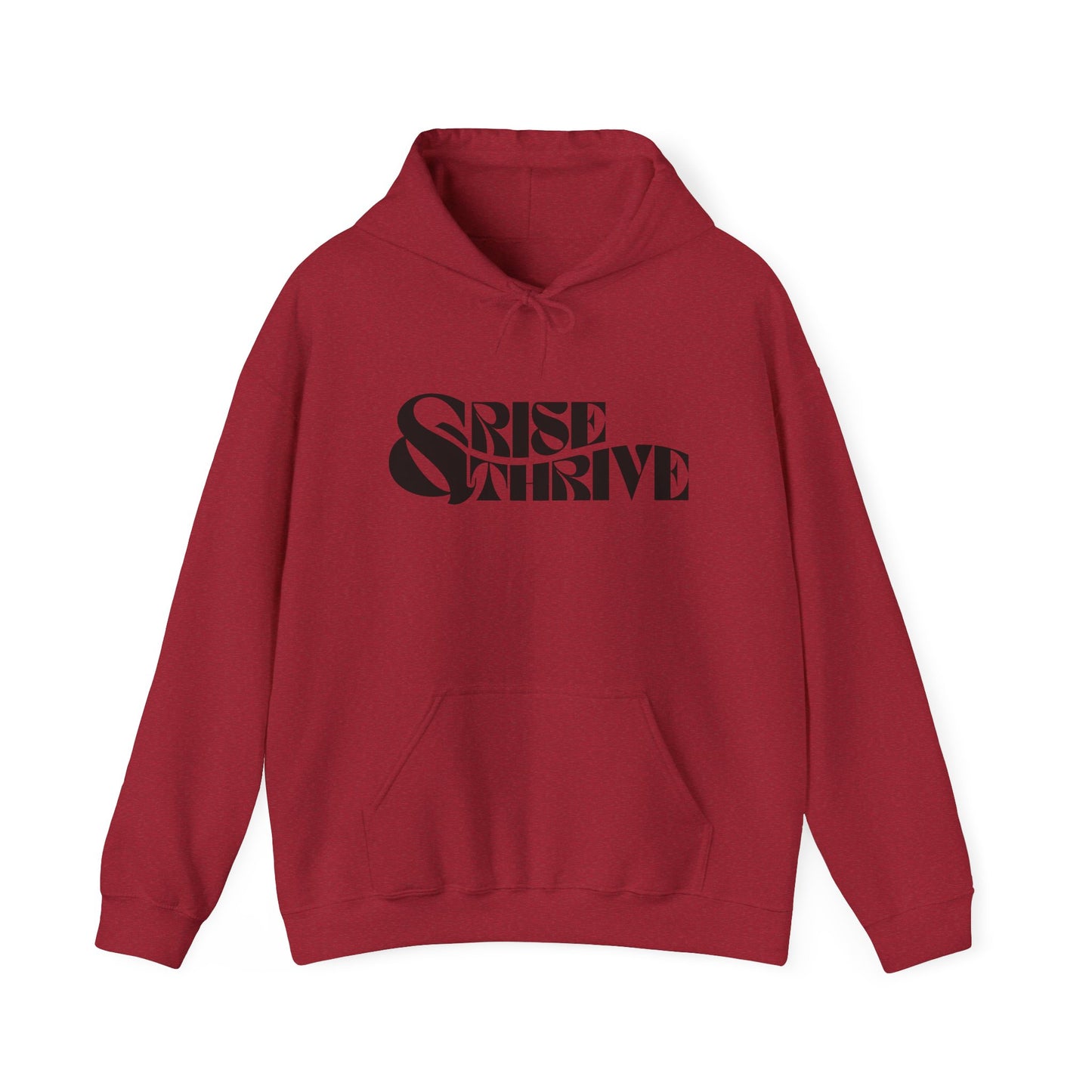 Rise & Thrive Heavy Blend Hoodie - Inspirational Statement Sweatshirt