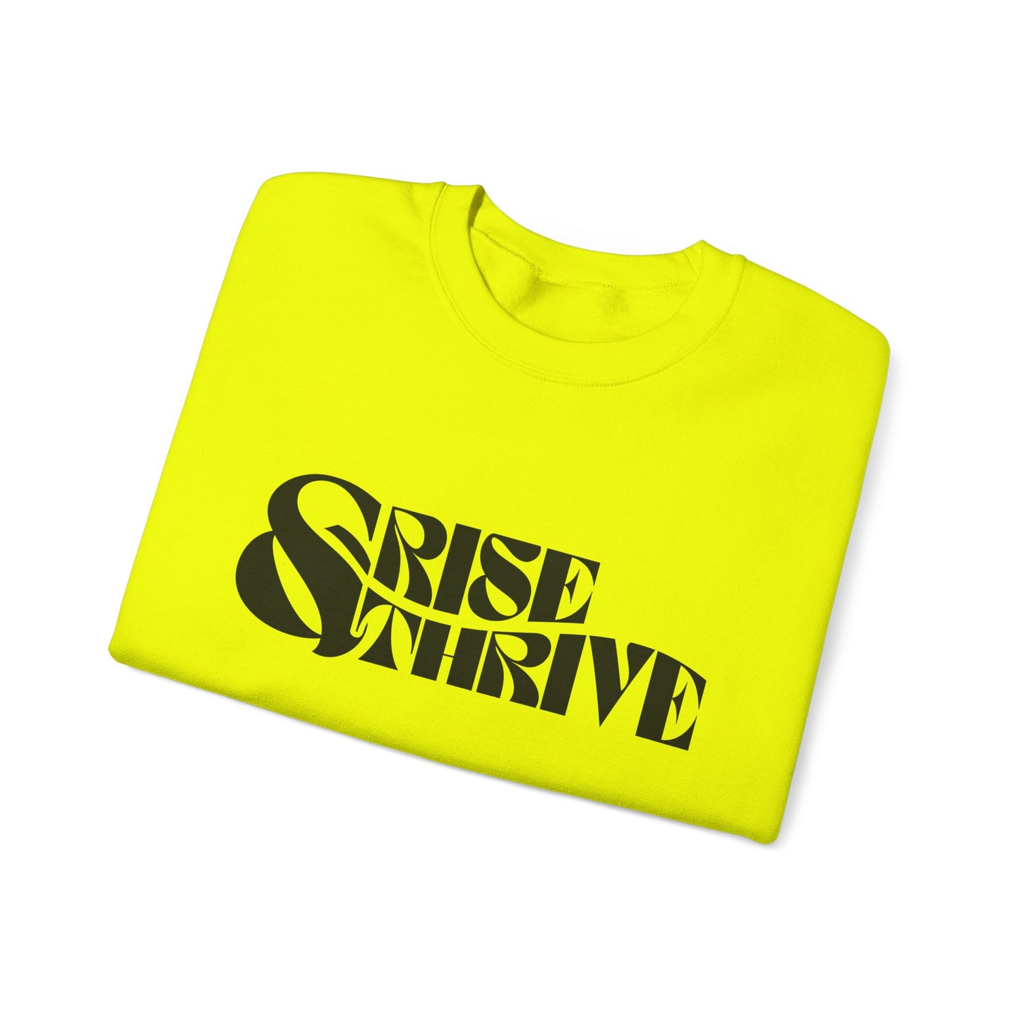 Rise & Thrive Heavy Blend™ Crewneck Sweatshirt - Cozy Motivational Apparel