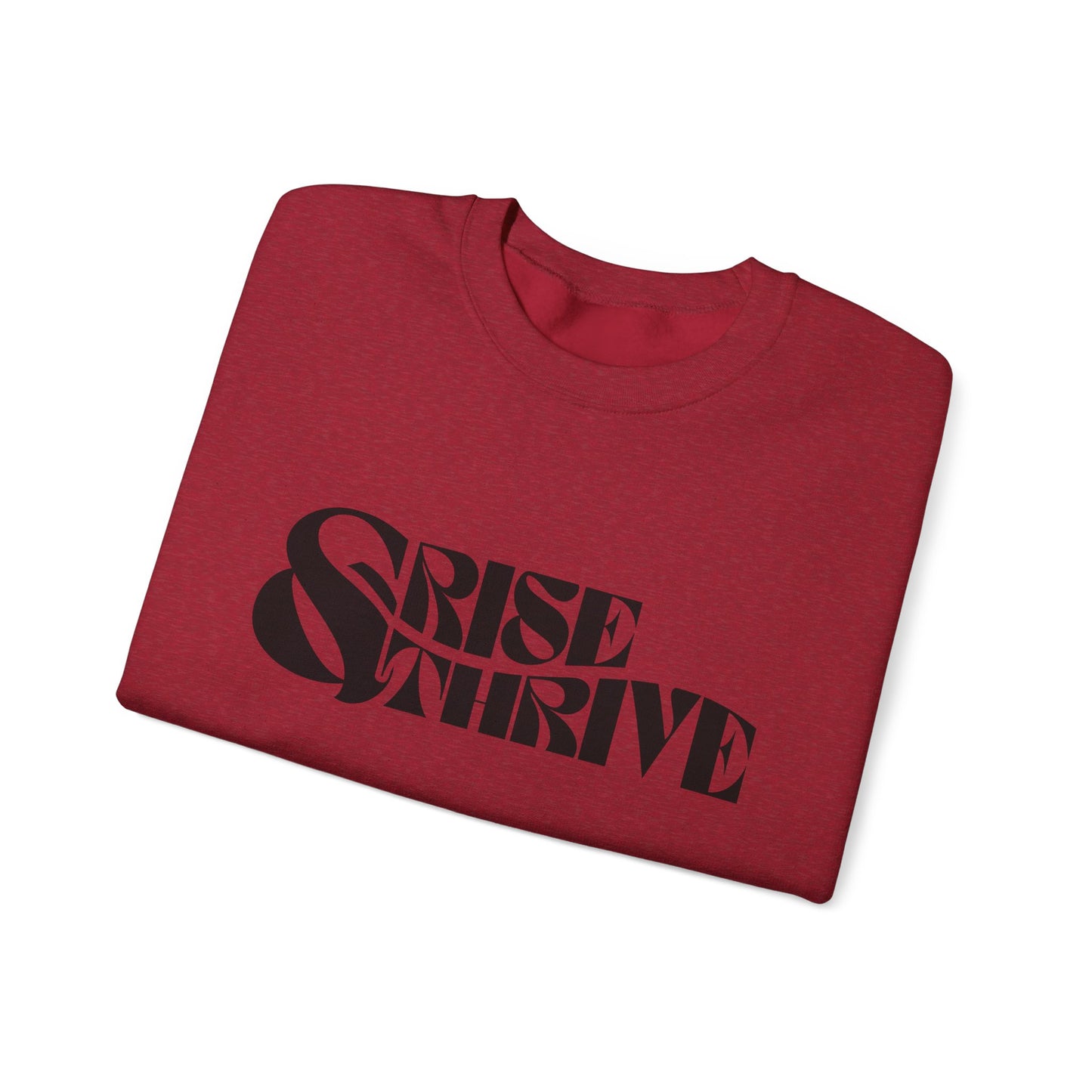 Rise & Thrive Heavy Blend™ Crewneck Sweatshirt - Cozy Motivational Apparel