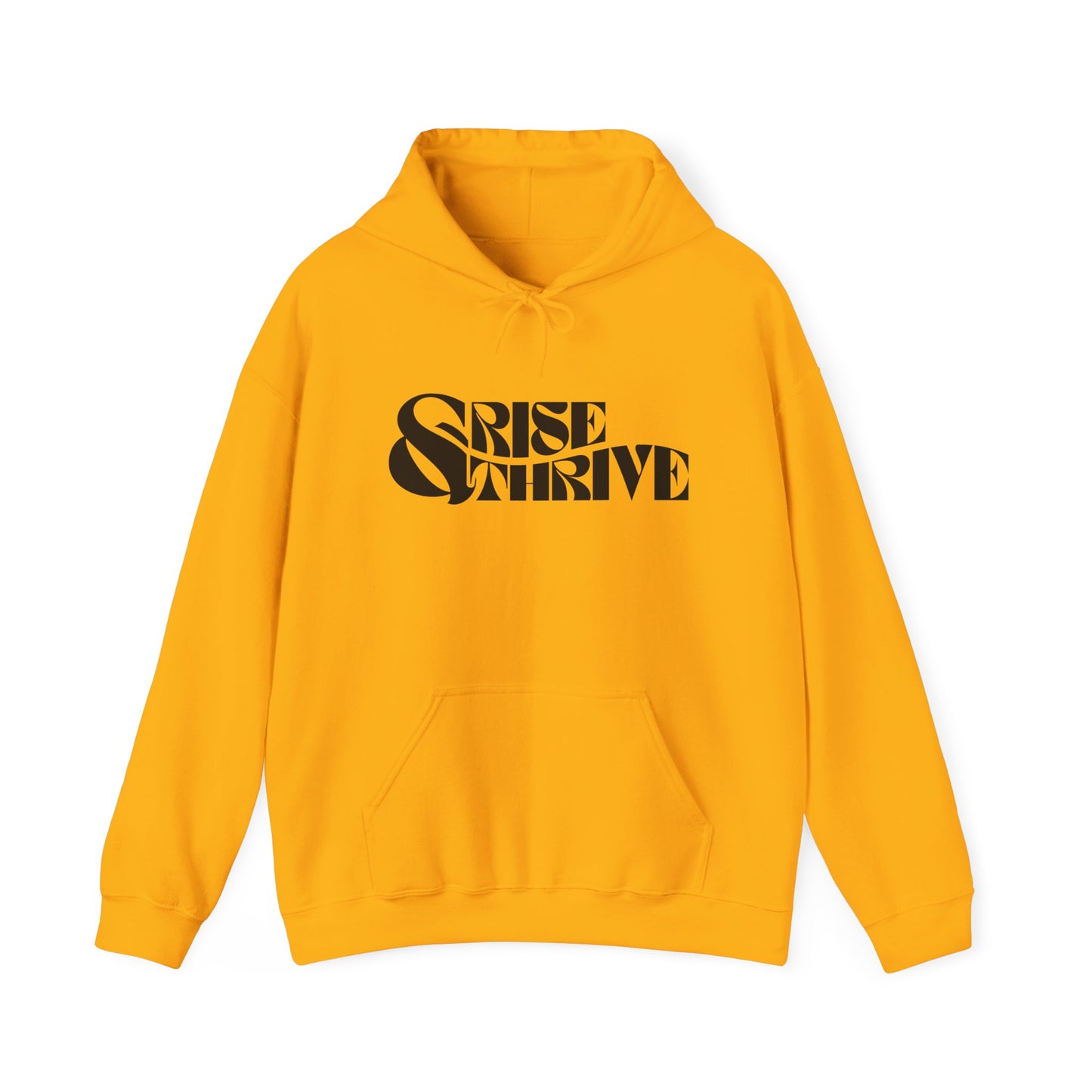 Rise & Thrive Heavy Blend Hoodie - Inspirational Statement Sweatshirt