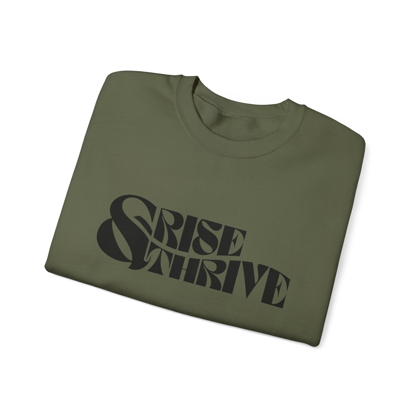 Rise & Thrive Heavy Blend™ Crewneck Sweatshirt - Cozy Motivational Apparel