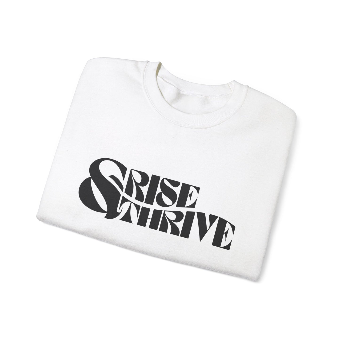 Rise & Thrive Heavy Blend™ Crewneck Sweatshirt - Cozy Motivational Apparel