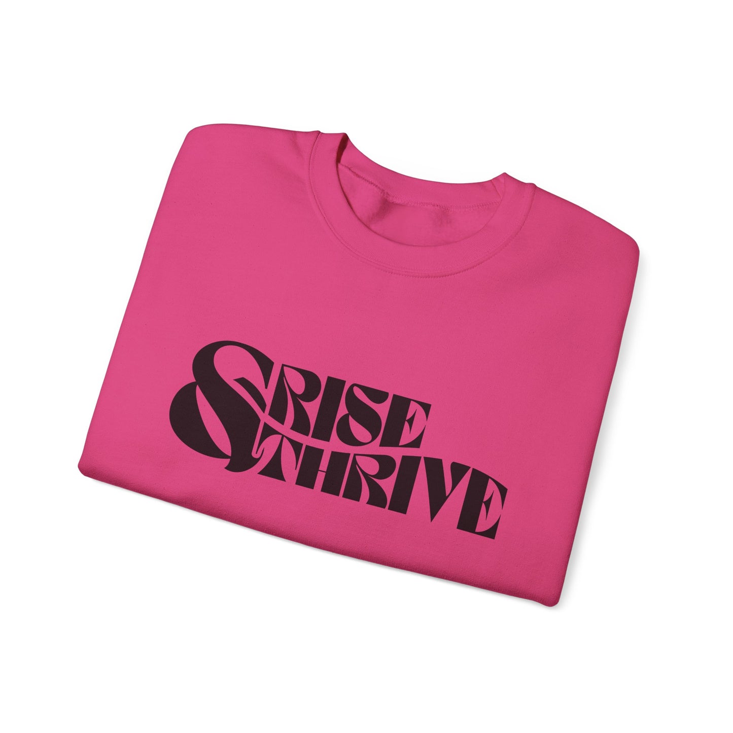 Rise & Thrive Heavy Blend™ Crewneck Sweatshirt - Cozy Motivational Apparel