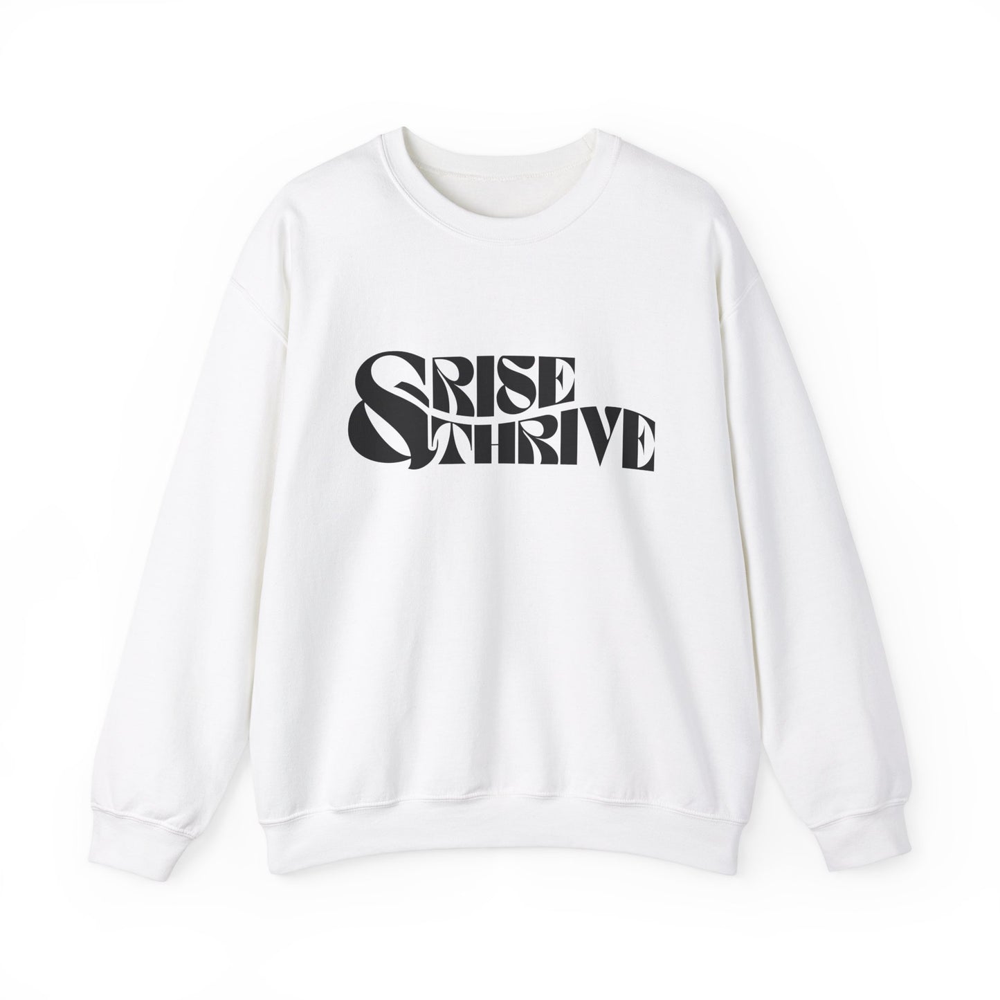 Rise & Thrive Heavy Blend™ Crewneck Sweatshirt - Cozy Motivational Apparel