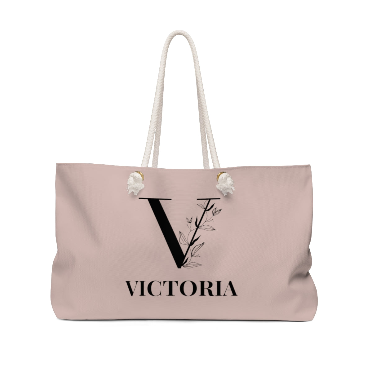 Custom Floral Letter Weekender Bag