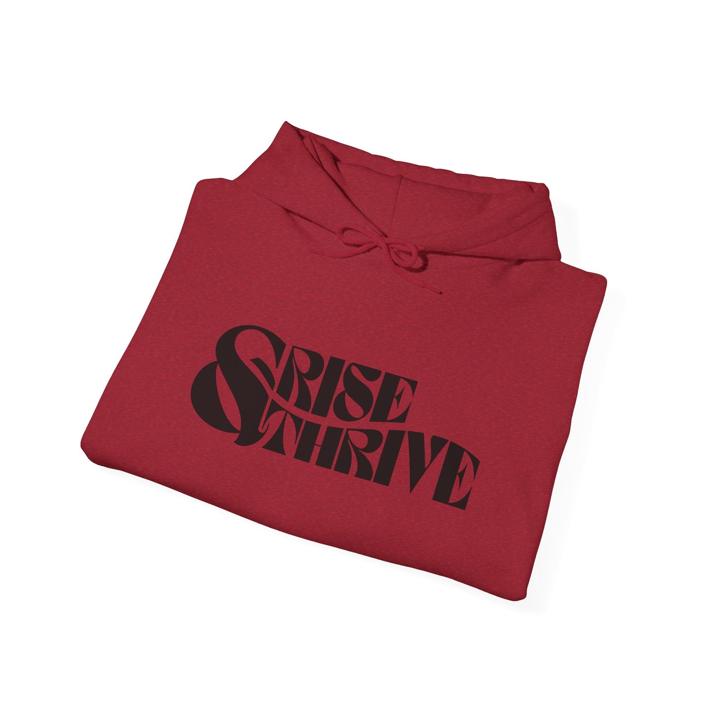 Rise & Thrive Heavy Blend Hoodie - Inspirational Statement Sweatshirt