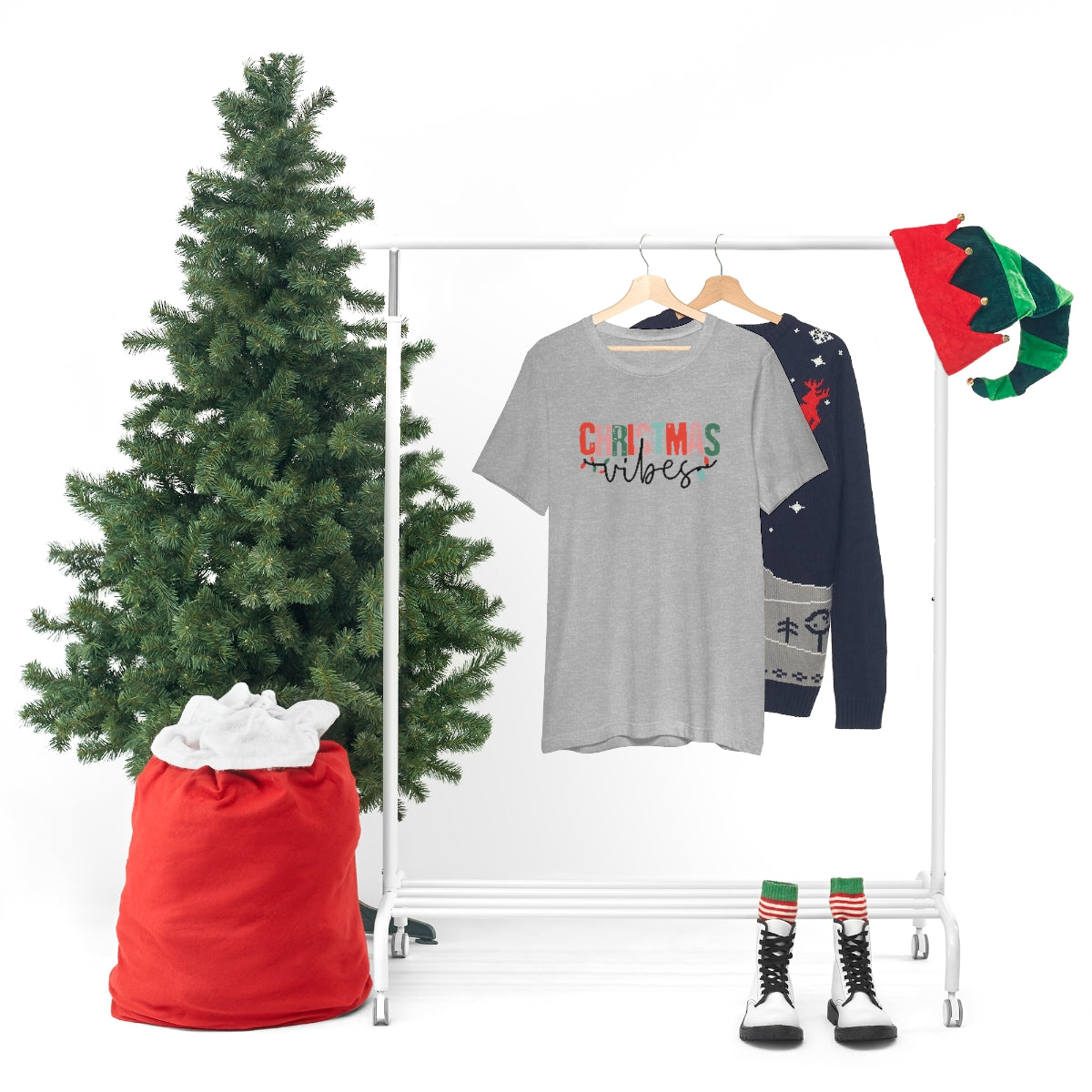 Retro Christmas | Christmas Vibes | Super Soft Short Sleeve Tee