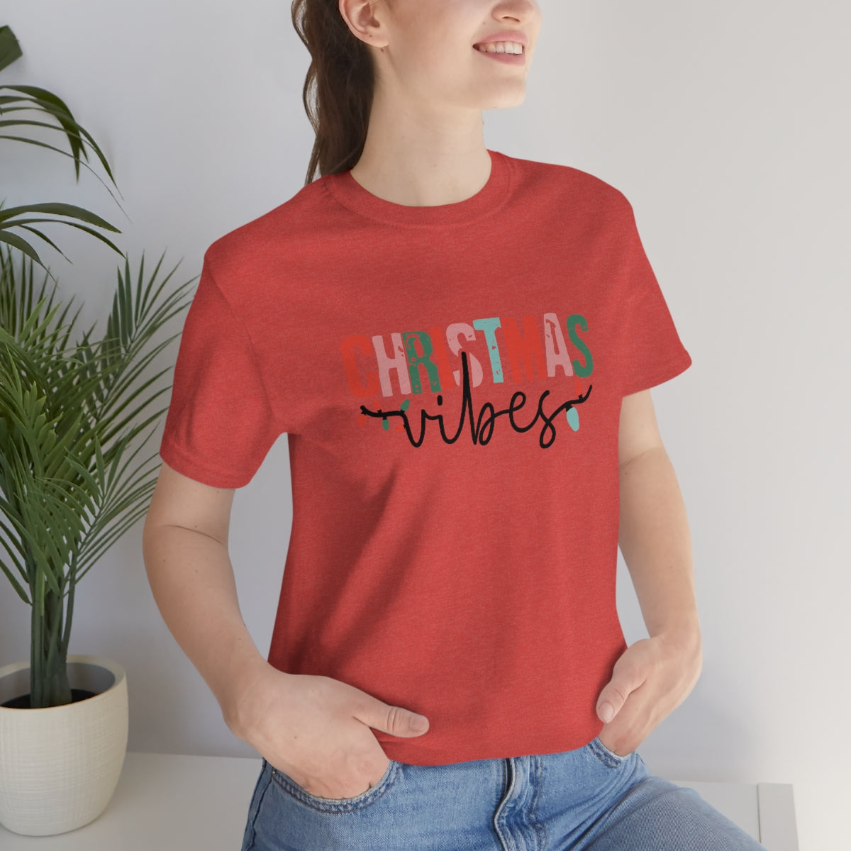 Retro Christmas | Christmas Vibes | Super Soft Short Sleeve Tee