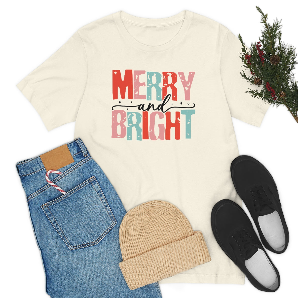 Retro Christmas Super Soft Short Sleeve Tee