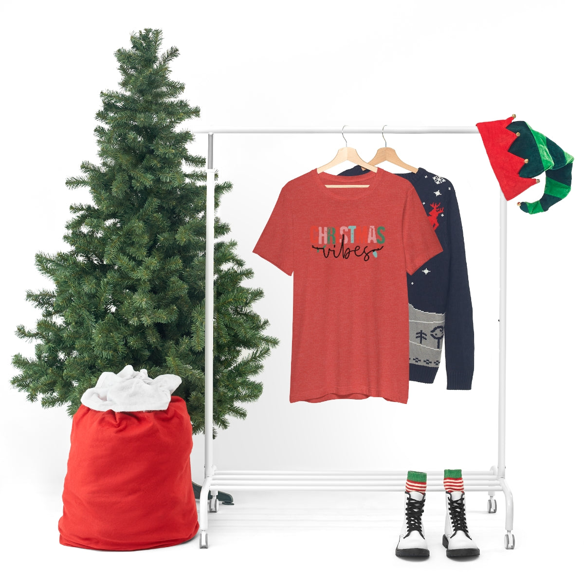 Retro Christmas | Christmas Vibes | Super Soft Short Sleeve Tee