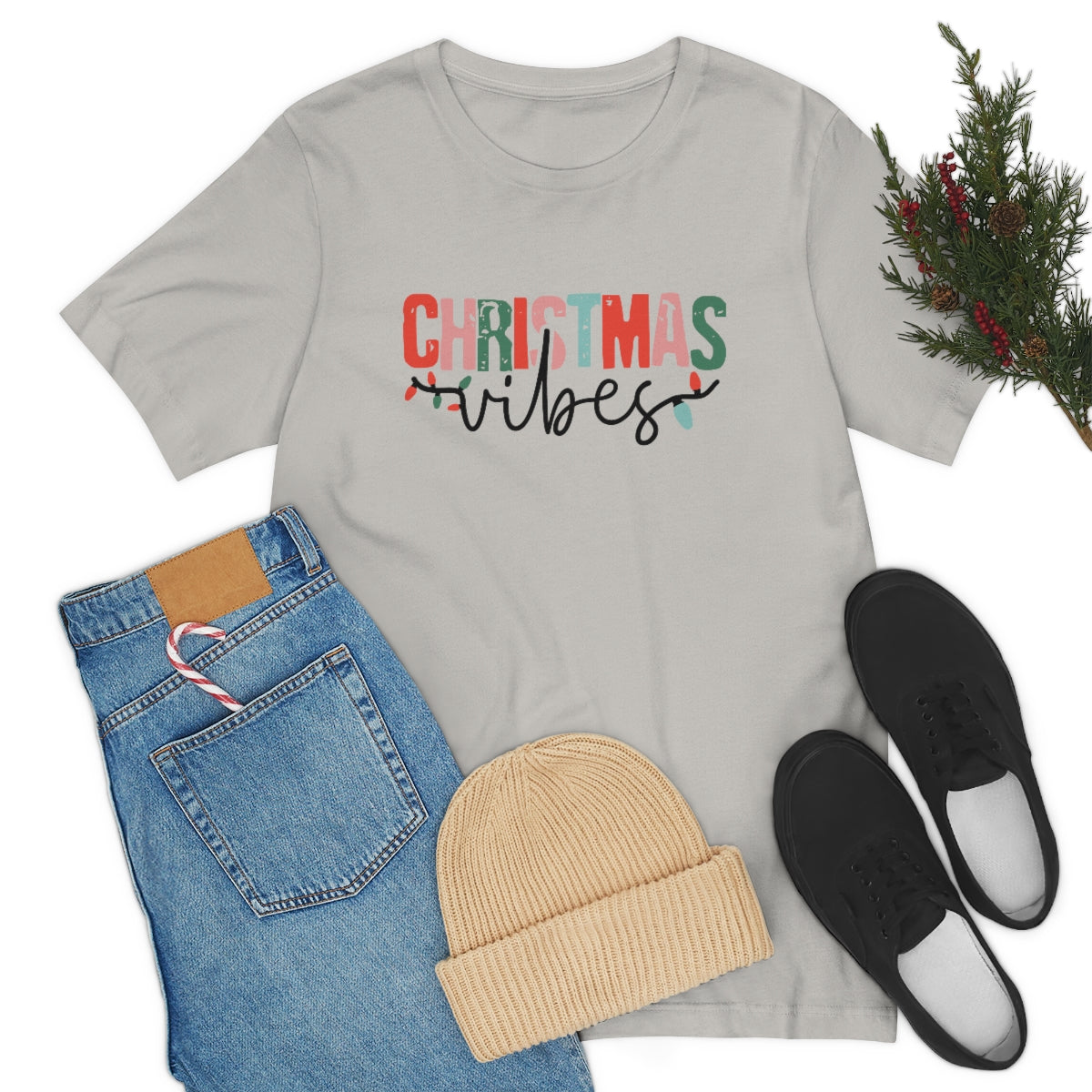 Retro Christmas | Christmas Vibes | Super Soft Short Sleeve Tee