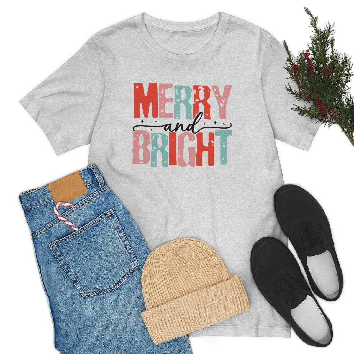 Retro Christmas Super Soft Short Sleeve Tee