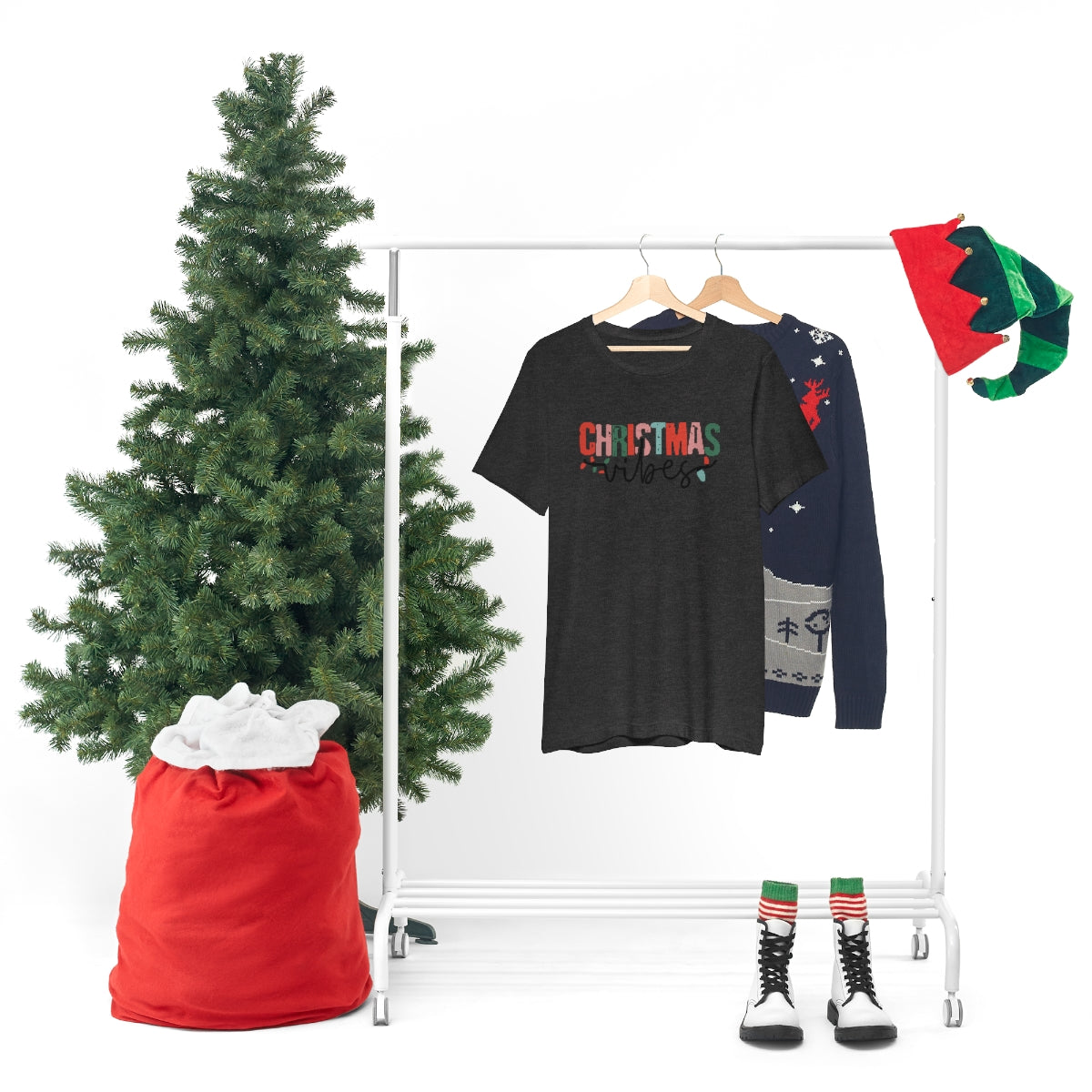 Retro Christmas | Christmas Vibes | Super Soft Short Sleeve Tee