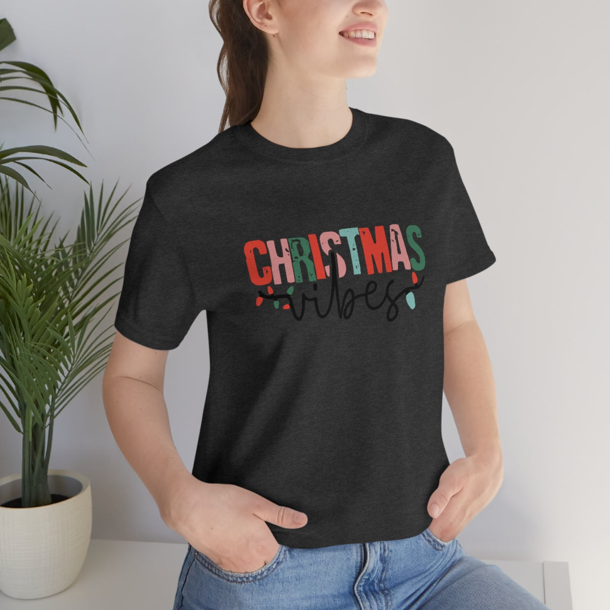 Retro Christmas | Christmas Vibes | Super Soft Short Sleeve Tee