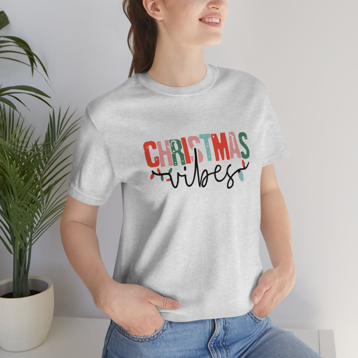Retro Christmas | Christmas Vibes | Super Soft Short Sleeve Tee
