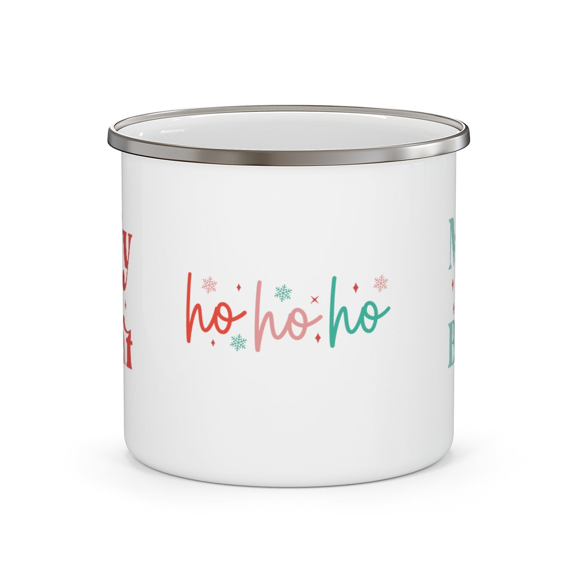 Retro Christmas Enamel Camping Mug