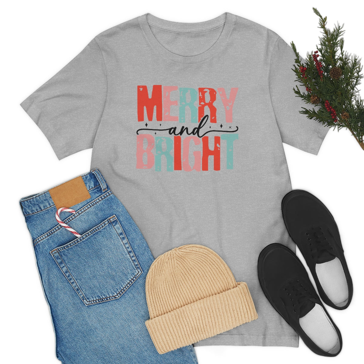 Retro Christmas Super Soft Short Sleeve Tee