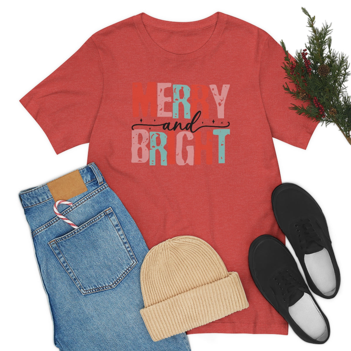 Retro Christmas Super Soft Short Sleeve Tee