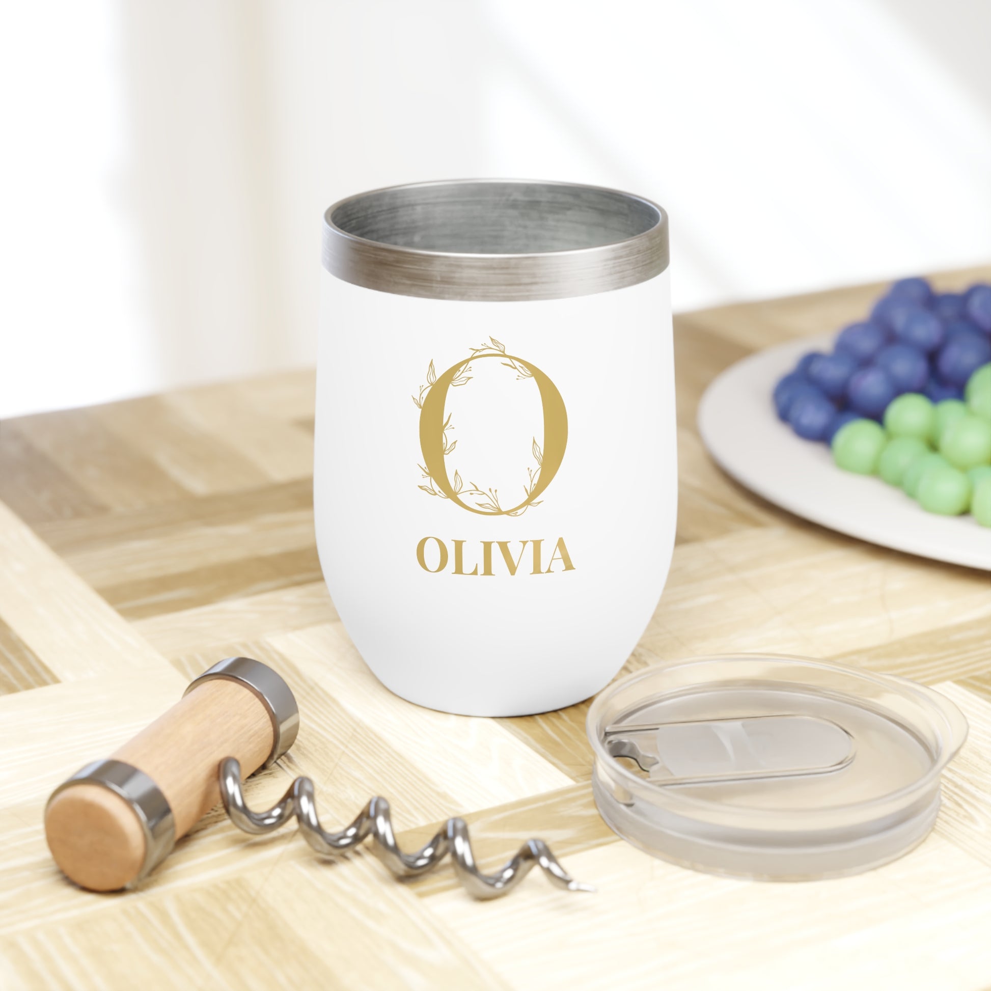 Modern Monogram Personalized Wine Tumbler